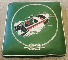 VINTAGE 1940-60'S TAPATCO FLOTATION LIFE PRESERVER SEAT CUSHION W/STRAPS EX COND picture