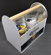 CORONA EXTRA TIN GIFT SET Beer Lovers Glasses (2) Socks (2 Pairs) New except box picture