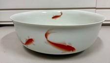 VTG hand-painted porcelain goldfish Swing bowl Middle Kingdom (MK) Studio Bo Jia picture
