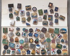 Vtg Lot 88 Yugoslavia Enamel Stickpins Croatia Rijeka Split Grand Prix Soccer  picture