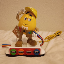 M&M's Mars Collectible Vintage Yellow Construction Worker With Hard Hat picture