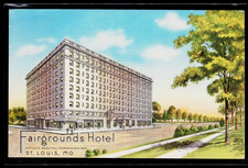 St. Louis Missouri MO - FAIRGROUNDS HOTEL - Vintage Postcard, postmarked 1954 picture