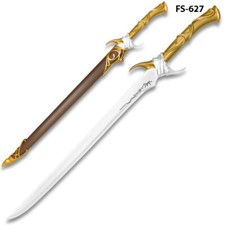 Twinkle Replica Metal Sword with Brown Hardwood Leather Scabbard picture