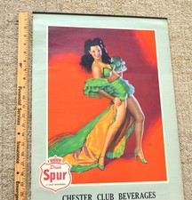 Rare 1945 Spur Cola Earl Moran Pin Up Calendar Canada Dry 33
