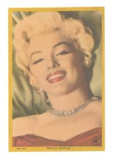 Marilyn Monroe Vintage 1959 Hollywood Movie Star Trading Card No. 81 picture