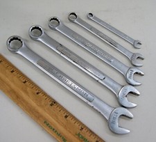5 Vintage RARE Craftsman V-Series USA Made Combination Metric Wrenches, SM1568 picture
