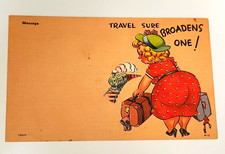 Tichnor Bros. Humor Postcard “Travel Sure Broadens One” Divided Back Unposted picture