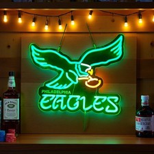 Philadelphia Eagles Vivid LED Neon Sign With Dimmer USB Powered Light Lamp picture