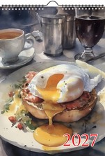 2027 Wall Calendar ~ Incredible Paintings of Amazing Breakfast Foods Vintage picture