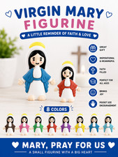 5 Pcs Mini Jesus Virgin Mary Figurine Christian Gift Catholic picture