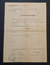 WWII Era German Denazification Document Certificate 1948 Spruchkammer Stuttgart picture