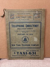 1918 New York Telephone Company Telephone Directory BingHamton District picture