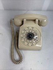Vintage Cortelco ITT 500 Rotary Desk Phone Ash Beige March 1992 Untested Retro picture