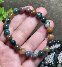 1Pcs Wholesale Colorful agate stones ball beads 8mm crystal Stretch Bracelet picture