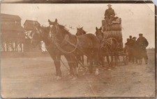 RPPC Postcard Teamster Delivering Wagon Load Wire Fencing c.1904-1918      20307 picture