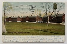 Fort McKinley ME Company Barracks Soldiers Military Postcard 1909 A3 picture
