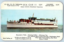 c1960 Juno Beach Florida FL Postcard Sea Cub II U.S.C.G Steamboat Daily Sailing picture
