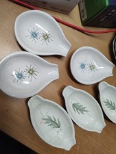 Vtge Franciscan Atomic Starburst Spoon Rest Ash Tray  Lot For Resale  picture