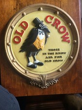 RARE 1950S OLD CROW  NATIONAL DISTILLERS DIMENSIONAL ADVERTISING WHISKEY SIGN picture