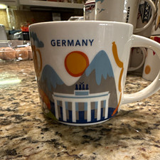 Starbucks You Are Here Collection Germany Ceramic Mug White Blue Green 2016 picture