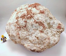 24.7LB Giant Unopened Geode Vibrant Pink + White Rind Massive 10