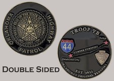 Oklahoma Highway Patrol Troop YB Interstate 44 Challenge Coin J#33 picture