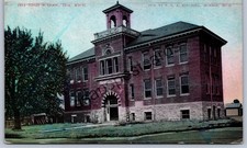 K50/ Ida Michigan Postcard c1910 Ida High School Building 332 picture