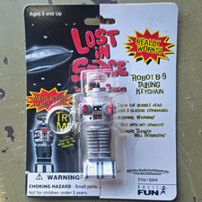 Basic Fun Lost in Space Classic Series Robot B-9 Talking Keychain 1997 Vintage picture