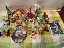 christmas ornaments  variety lot of assorted small decorative holiday ornaments picture