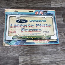OEM Ford Motorsport Chrome License Plate Frame M-1828-f1 Ranger Vintage picture
