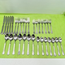 Pfaltzgraff  Stainless Perennials  Flatware Mixed set Knives Forks Spoons 32 pcs picture