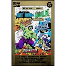 DC Marvel Comic Batman vs The Incredible Hulk #1 1995 Gold Border Reprint Joker picture
