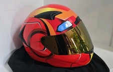 1STORM Motorcycle Bike Full FACE Helmet Booster Iron Red - Size XL (61-62cm) picture