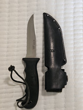 Vintage Cutco 5719 JH Clip Point Outdoor Knife Made In USA w/ Leather Sheath picture