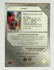 Upper Deck 2026 DC Steel #74 Green Rainbow Auto Tom Fleming 01/10 picture