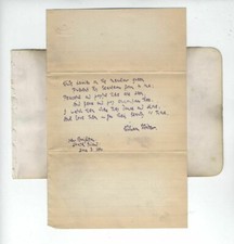 WILLIAM WINTER DRAMA CRITIC BIOGRAPHER SIX LINE POEM SIGNED STATEN ISLAND 1880 picture