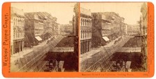 SAN FRANCISCO STEREOVIEW - Sansome Street - CE Watkins 1870s picture