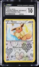 2013 Eevee RC14/RC25 Legendary Treasures: Radiant Collection Holo CGC 10 Pop 21 picture