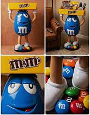 RARE 4ft M&MS Blue Character Advertising Display Tray Stand, Candy  Theme picture