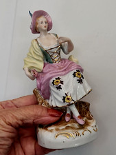 Beautiful Vintage MARUYAMA  Sitting Woman Figurine-Occupied Japan # 669 picture