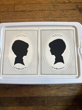 Vintage Walt Disney World Not Framed/ Cut Silhouettes Souvenir Two Young Boys picture