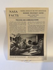 NASA Facts Tracking and Communications Manned Spacecraft Center Bulletin picture