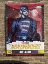 2025 Topps Chrome Marvel John F Walker New Avengers SSP Red Wave /5 US Agent picture