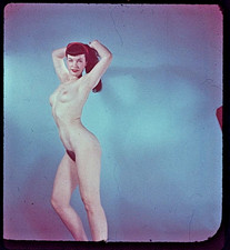 BETTY PAGE Stereo 3D Realist Art  Slide 3-D picture