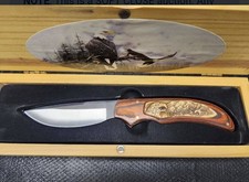 Bald Eagle Hunting Knife w/ Wooden Display Case picture