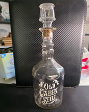 Vintage Old Cabin Still Glass Whiskey Decanter 12