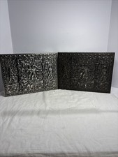 2-Large Vtg. ornate metal tin box; metal box w/ Beautiful Patina Western Germany picture
