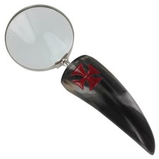 Handcrafted Magnifying Glass with Buffalo Horn Handle Novelty Reading Zoom Lab picture