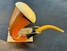 Large Vintage Calabash Gourd With BLOCK Meerschaum Bowl. Estate Pipe picture
