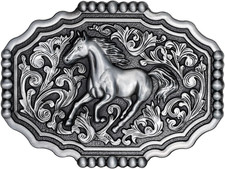 Western Cowboy Belt Buckle for Men Vintage Cowboy Cowgirl Rodeo Texas Buckle Lon picture